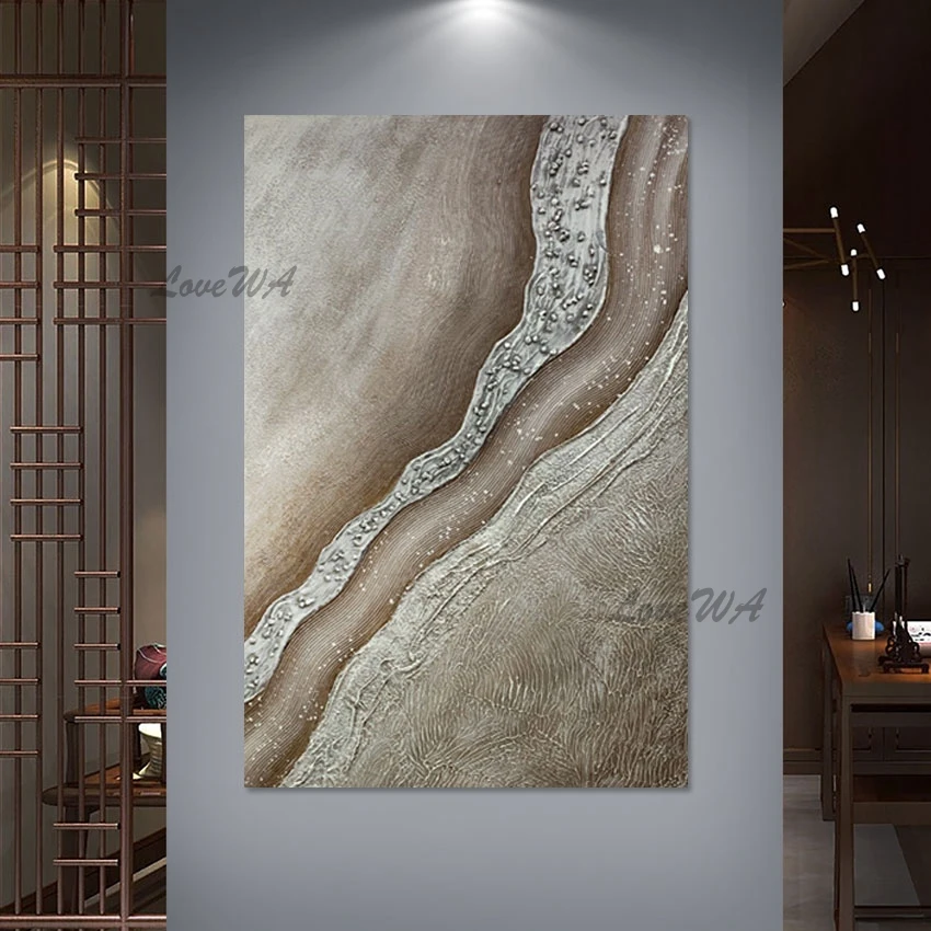 

Large Living Room Wall Picture Thick Texture Abstract Handmade Oil Painting Canvas Art Wallpaper Home Decoration Unframed