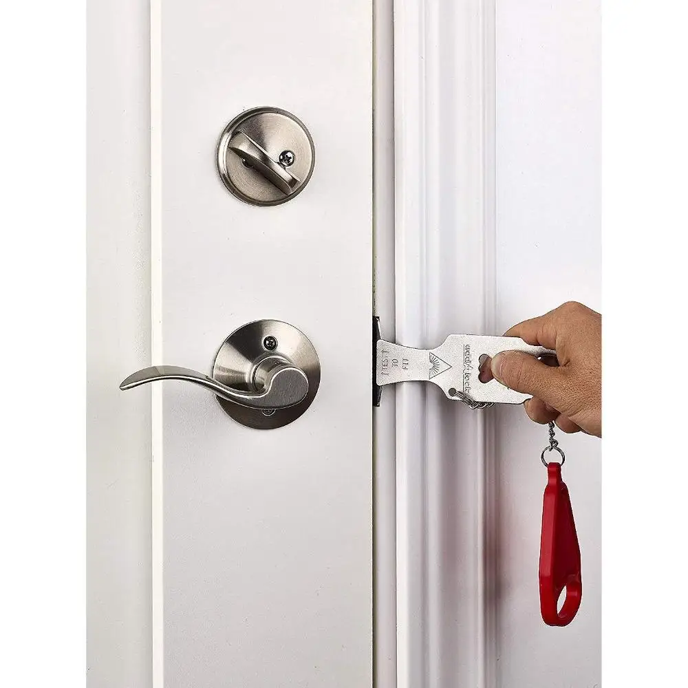 

Portable Travel Security Safety Door Lock Hotel Room Intrusion Prevention Buckle / Anti-Theft Chain Restrictor Home Sliding