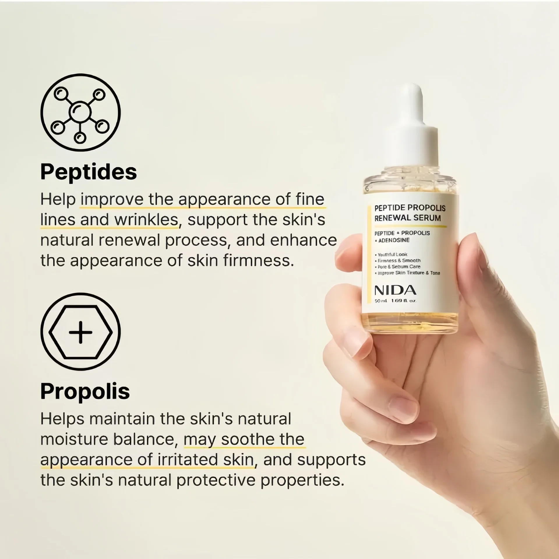 الببتيد دنج الجلد تنشيط جوهر إصلاح تهدئة المسام مرطب مكافحة الشيخوخة إصلاح حاجز الجلد مصل العناية بالبشرة #4