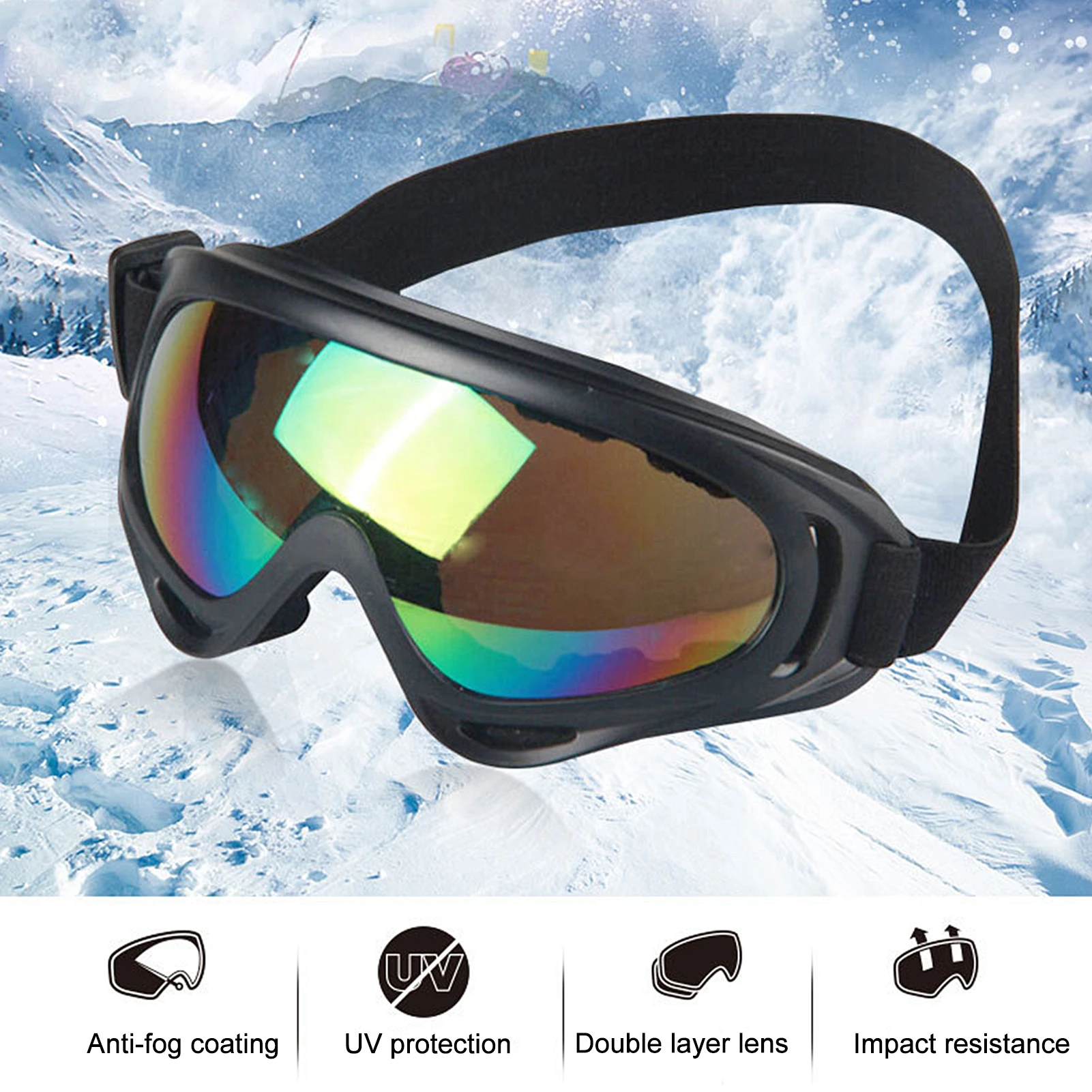 ZK30 Kids Ski Goggles Anti Fog Double Layers Lens Windproof UV Protection Glasses for Skiing Snow Sports glasses