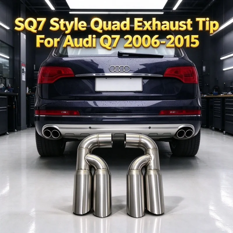 Advanced Appearance Upgrade SQ7 Quad Tailpipe Tip for Audi Q7 2006-2015 Stainless Steel Exhaust Muffler Tip