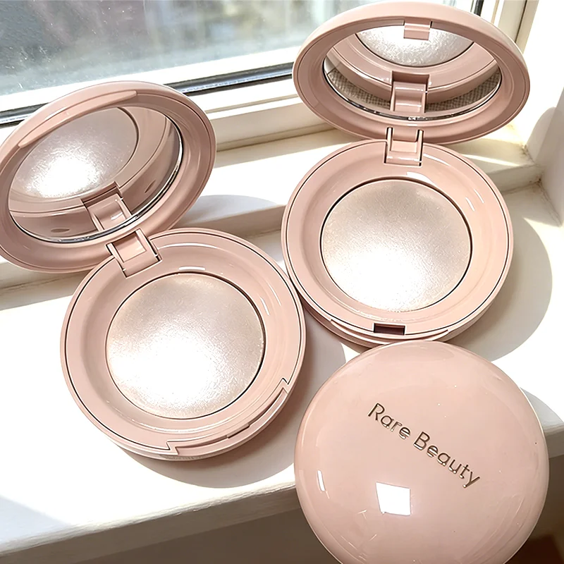 Rare Beauty Dewy Luminous Highlighter Powder Silky Smooth Lightweight Lasting Shimmer Natural Brightening Easy Blend Face Makeup