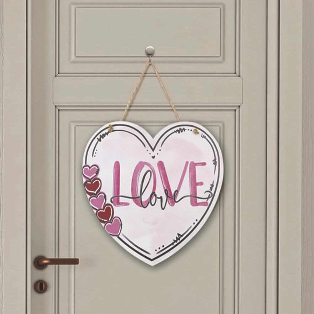 

Pink Heart Wall Decor Valentines Decoration Valentine Hanging Love Hanging Sign Sign Romantic Pendant Party Decoration
