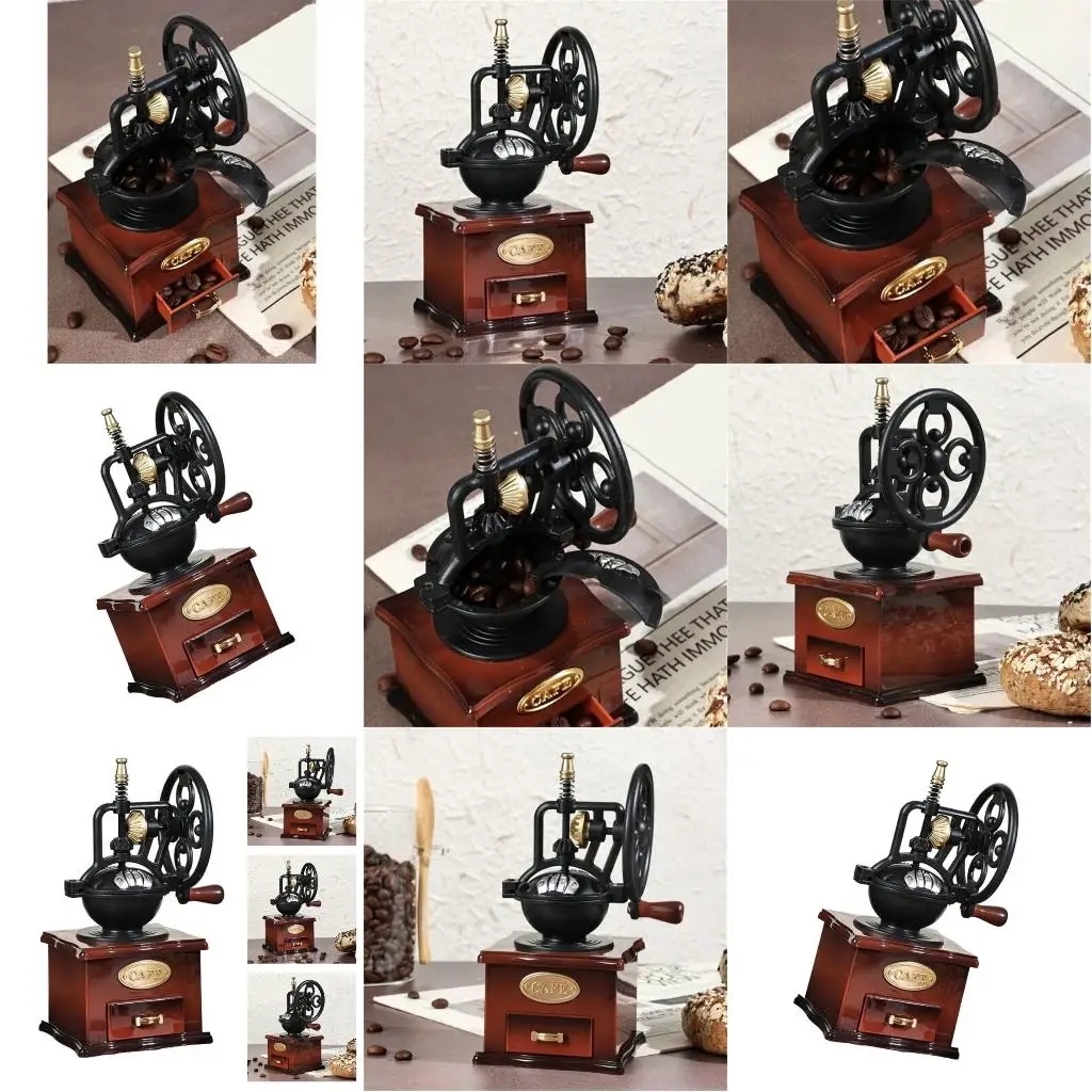 Hand Crank Coffee Grinders Mechanism Musical Box Wind Up Music Box Birthday Gift Table Ornament Home Decorations