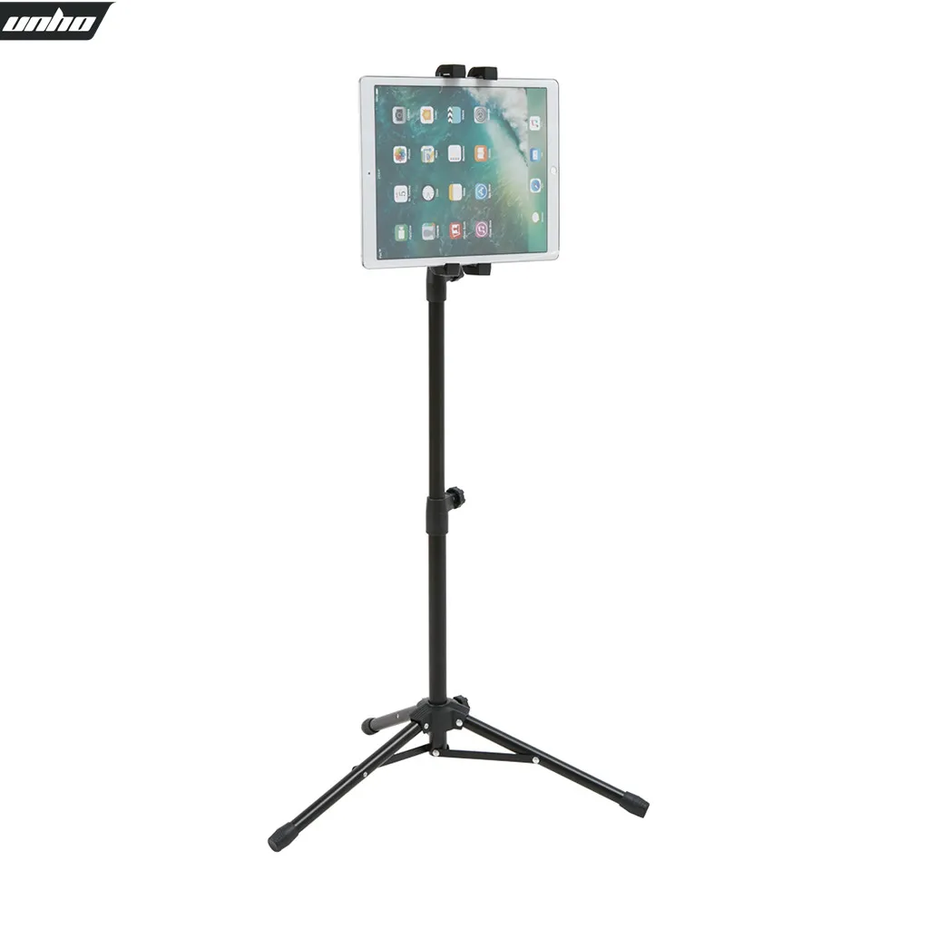 

62-140CM Height Adjustable Tablet Floor Stand Tripod Phone Holder 360 Degree Rotation