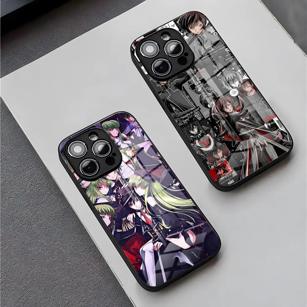 Code Geass Phone Case For IPhone 16 Pro Max 15 Plus 14 Pro 12 11 13 Mini X XR XS Max 8 7 Plus SE Glass Cover