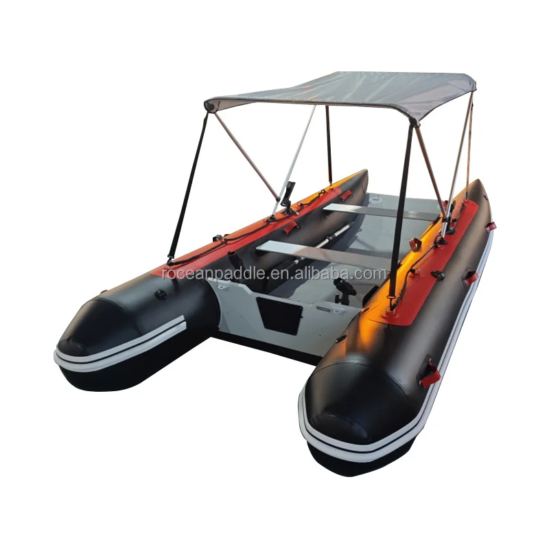 Mini Thundercat Boat Catamaran 6 Persons Speed Inflatable Boat With Aluminum Floor