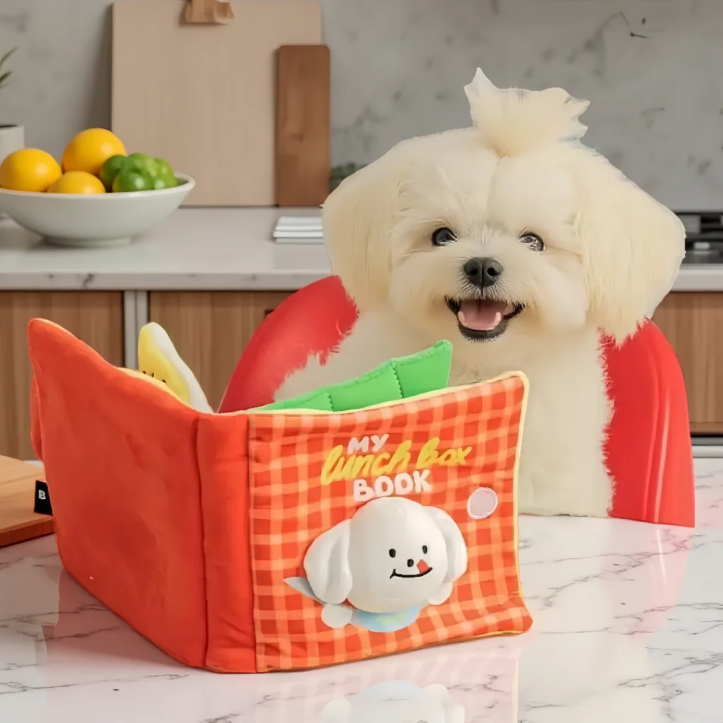 Jouet interactif Puzzle pour chien, jeu de reniflage et distributeur de friandises avec son en peluche, jouet à mâcher pour soulager l'anxiété, pour grands/petits chiens, 2025