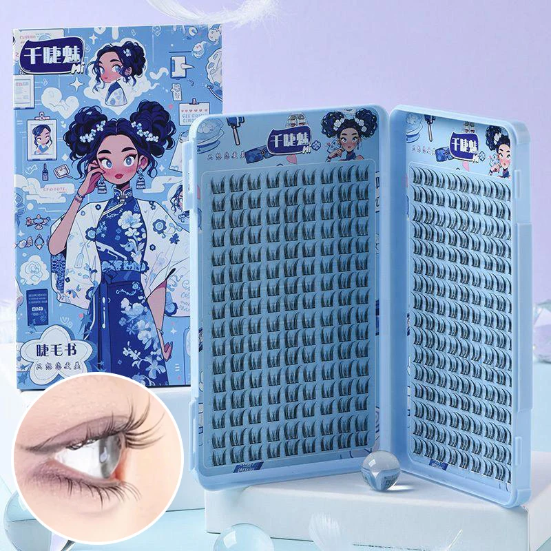 Natural Voluminous False Eyelashes, Fluffy Wispy Lash, Easy Application, Manga Eye, Daily Use 72/192/288 Clusters