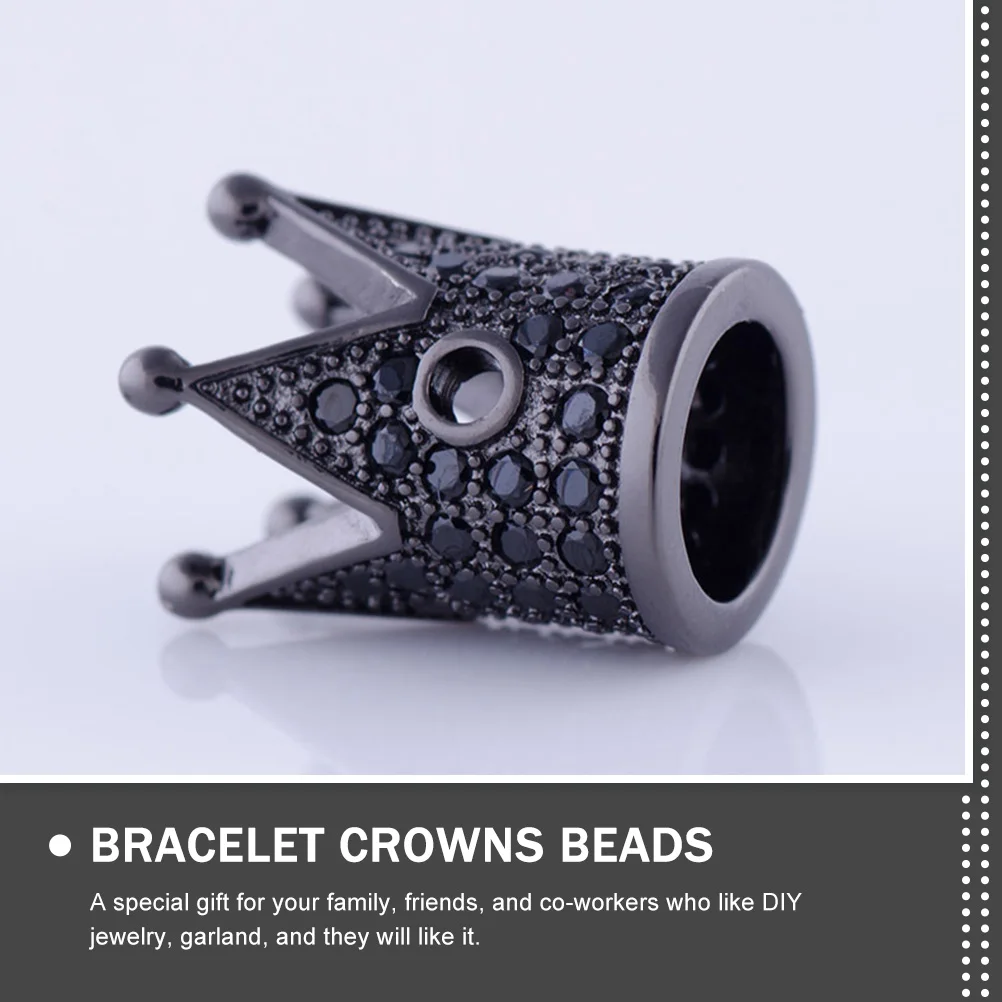 

10Pcs Crown Shape Loose Beads Copper DIY Bracelet Necklace Jewelry Making Spacer Beads Charms for Crafts Bead Charms
