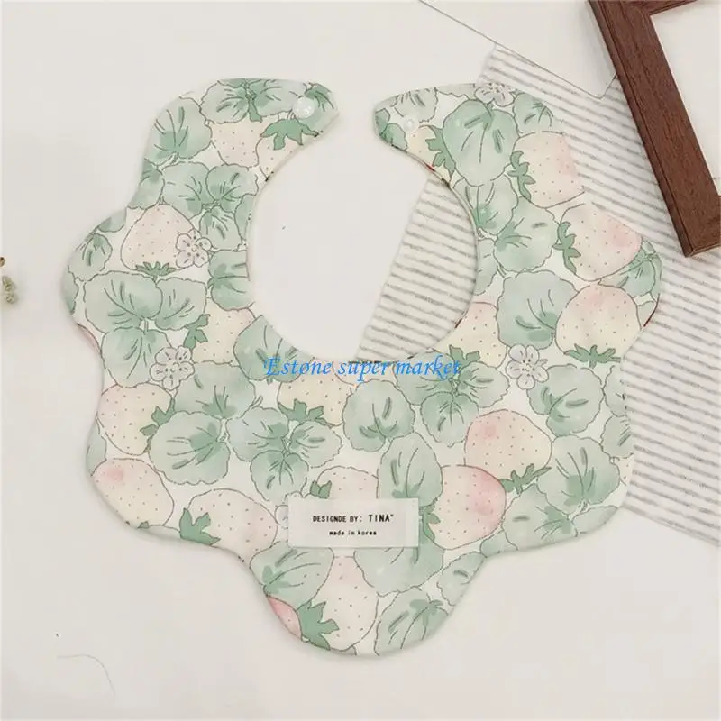 

090B Cotton Saliva Towel High Absorbent Baby Bibs Infant Shower Gift for Teething