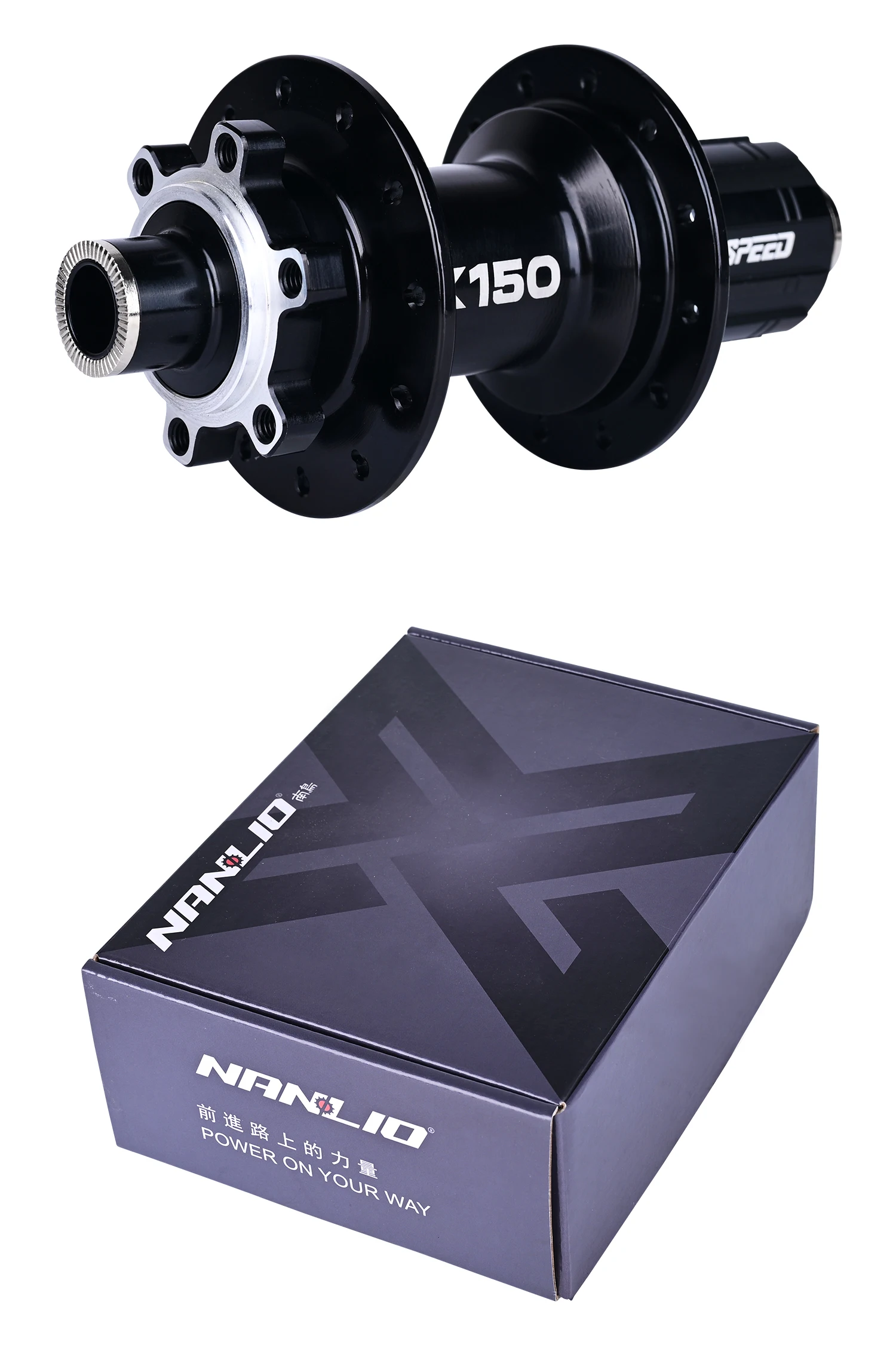 Nanlio X150 Rennradnaben, Freilauf mit 6 Pfoten, 150 Klicks, 100 x 12 mm vorne und 142 x 12 mm hinterer Steckachse, 24/28/32/36 Löcher – Detail 18