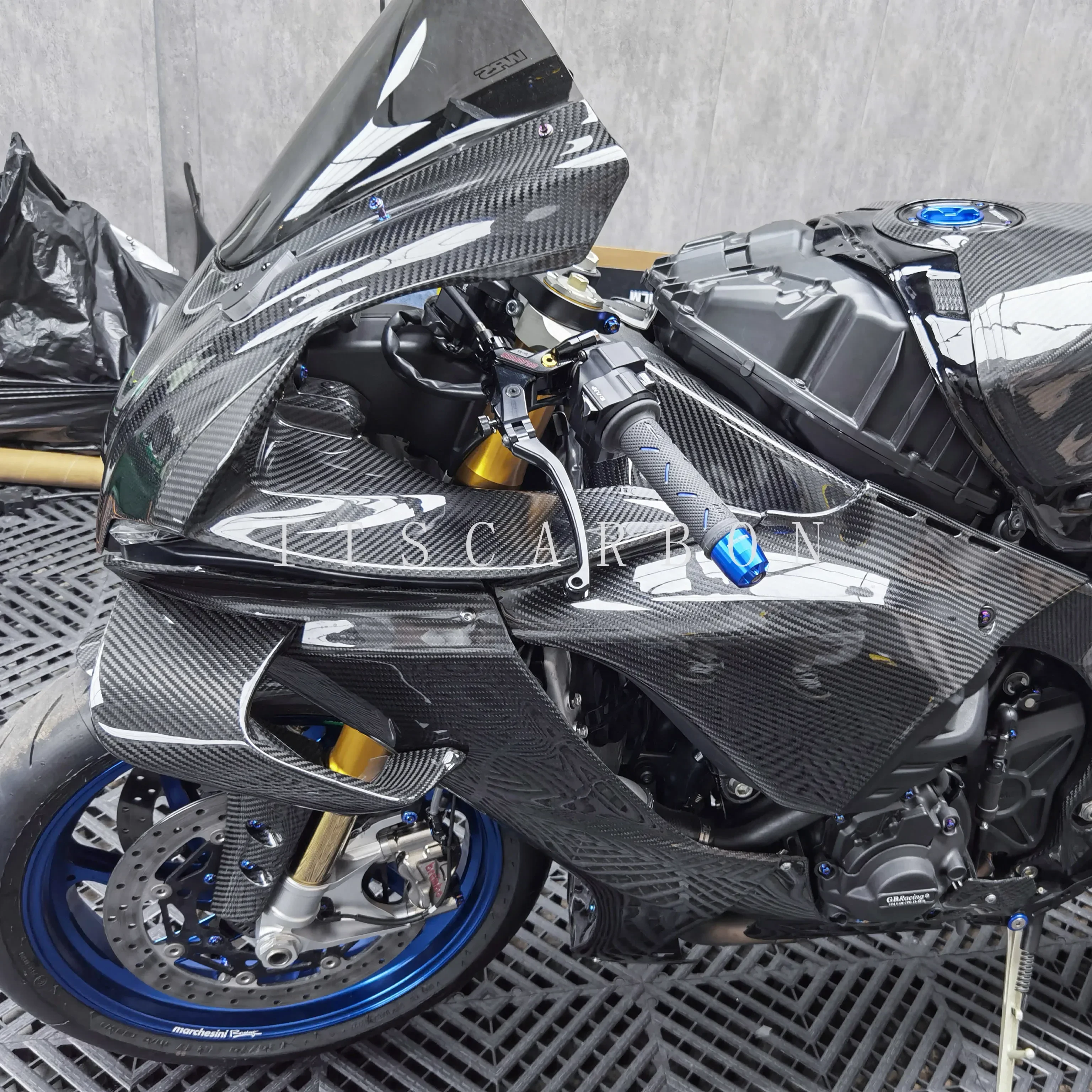 For YAMAHA YZF-R1 R1 R1M 2020 2021 2022 2023 2024 2025 Carbon Fiber Accessories Winglets Parts Fairing Fenders Panels Cover Kits