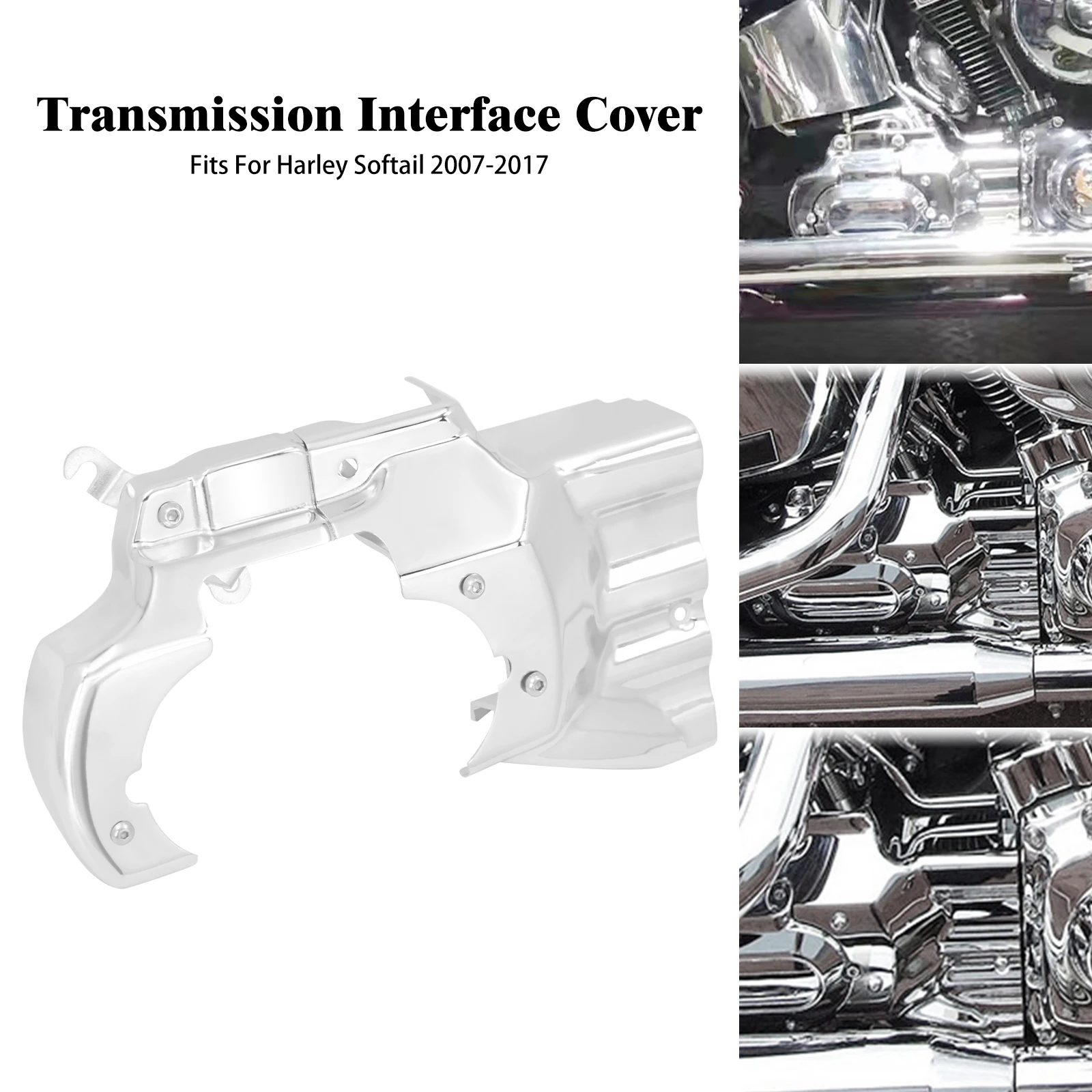 

Motorcycle Engine Transmission Interface Cover For Harley Softail Heritage Slim FLS Deluxe FLSTN 2007-2017 2016 2015 2014 2013