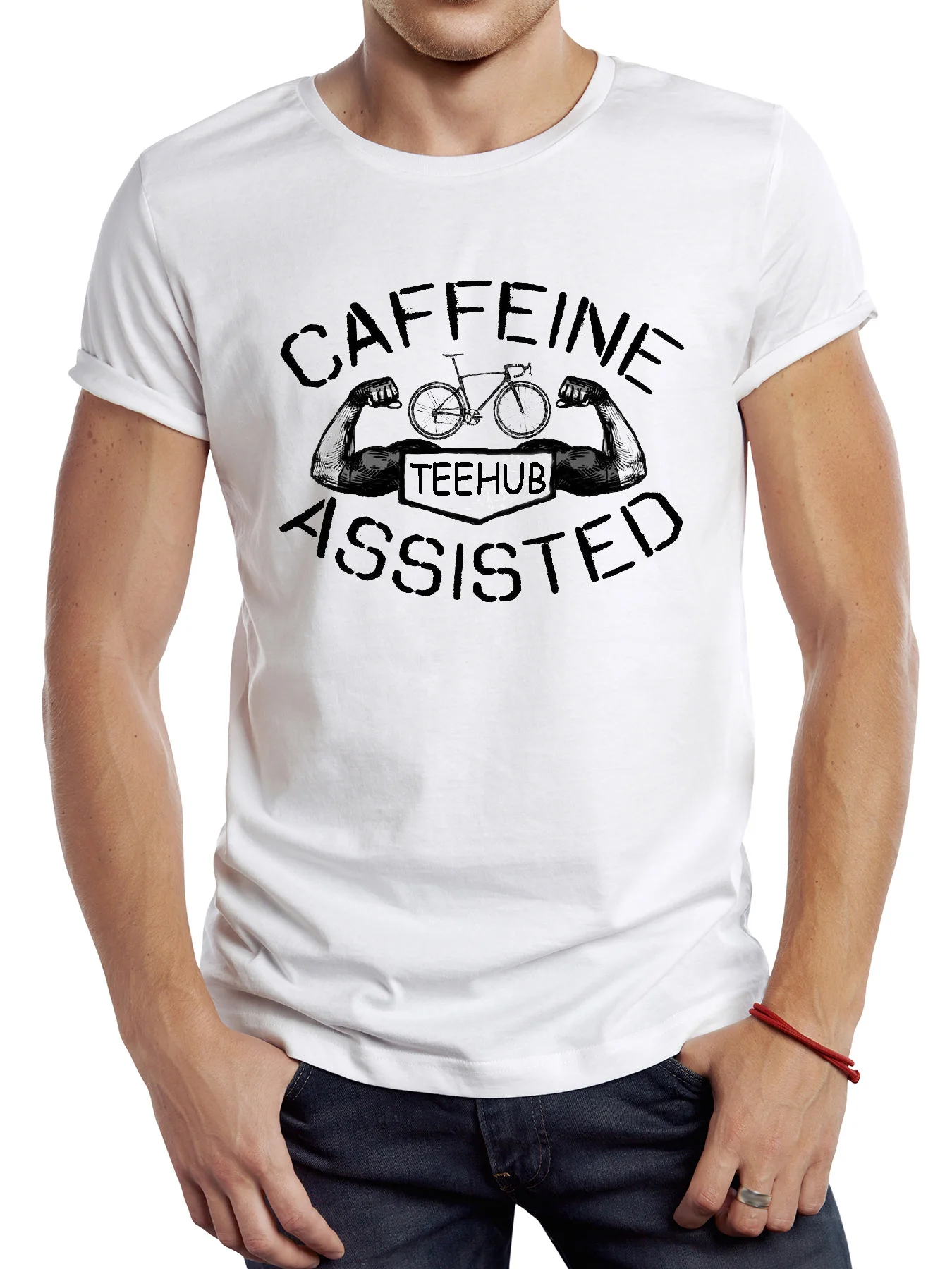

FPACE Coffee And Riding Bike Men T Shirt Graphic Ride Fast Be Strong Streetwear Short Sleeve Tops Bicycle Sport T-shirt