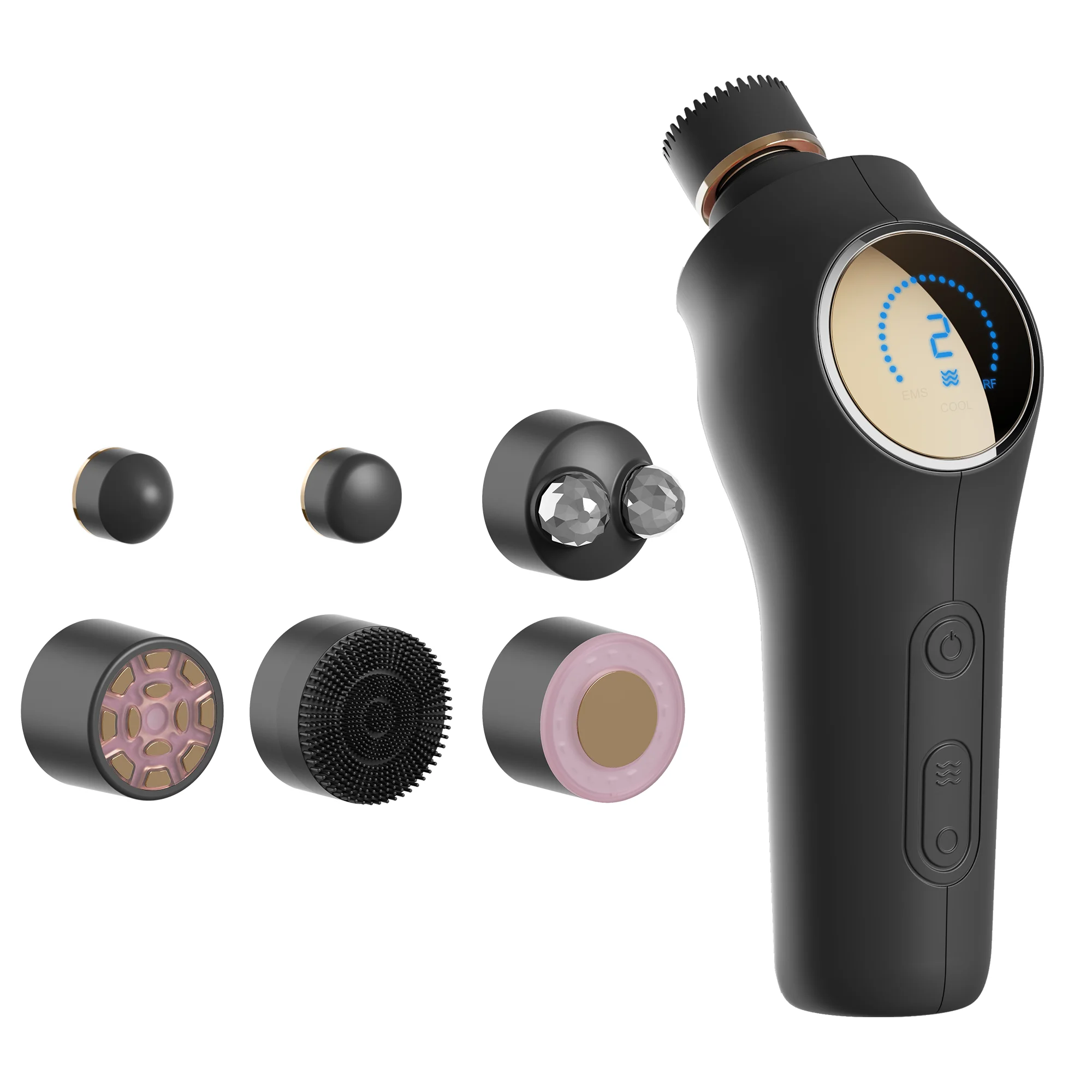 

Smart Library Professional Portable Wireless Charging Ultrasonic Scrubber Electric Sonic Facial Exfoliator Device For Nose