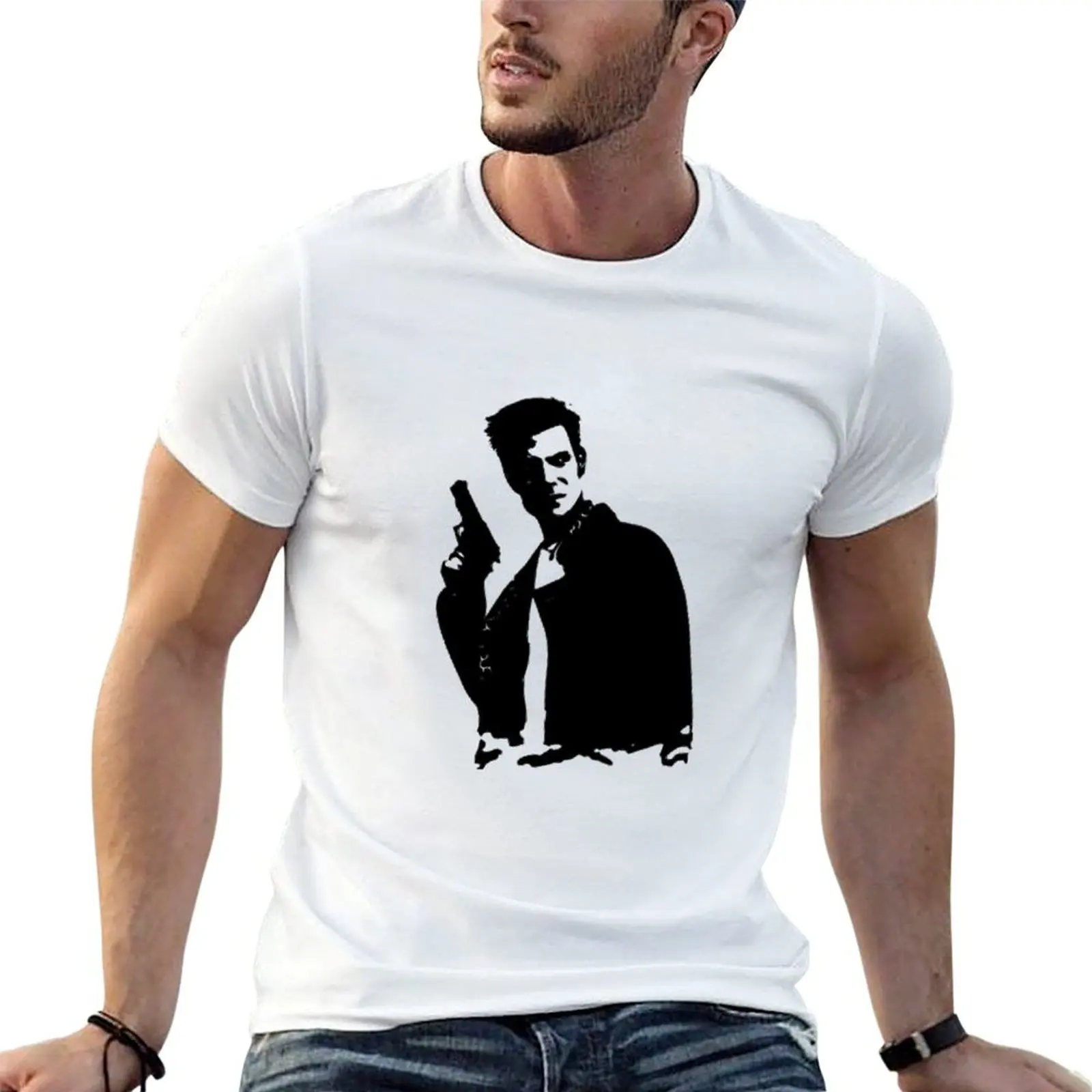 Camiseta clásica con diseño de Max Payne, camisetas de anime, camiseta oversize para hombre, camiseta gráfica para hombre, camiseta de marca de lujo 100% algodón