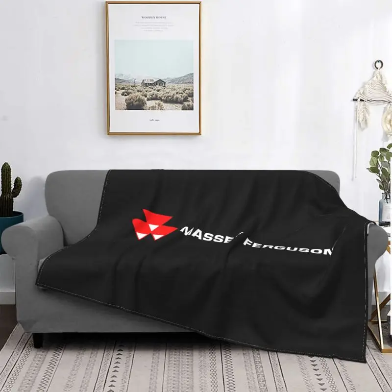 Massey Ferguson Tractor Enthusiast Farming Blanket High Comfort On The Sofa Cover Blanket Machine Washable