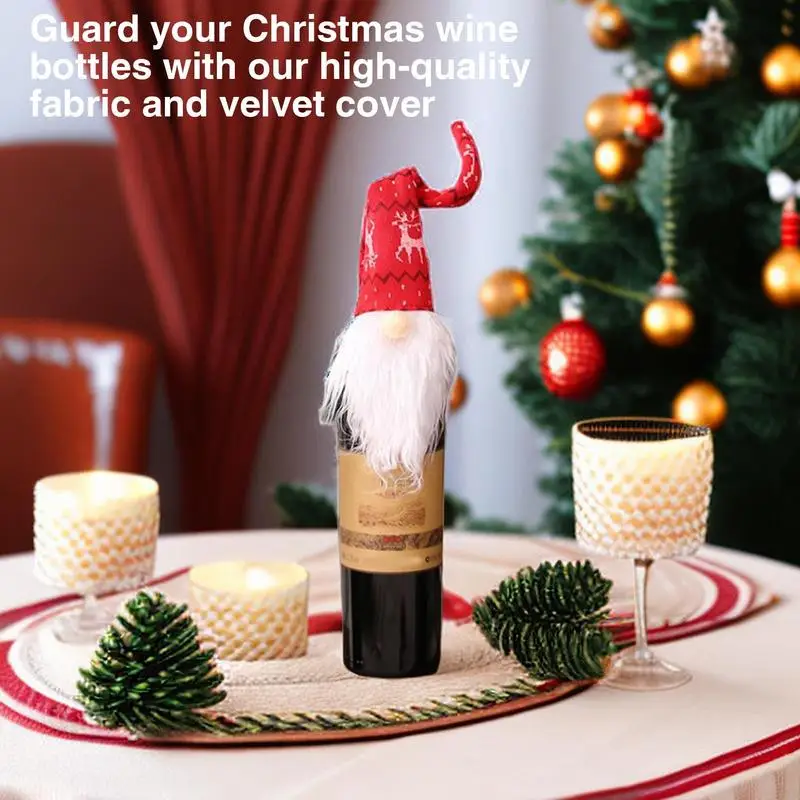 Christmas Wine Bottle Sleeve Creative Wine Bottle Cover Festive Bottle Wrap Cover Sturdy Christmas Wine Holder For Home