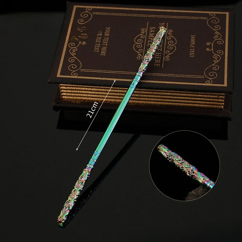 21cm/8.27in Valorant urządzenia peryferyjne do gier bohaterowie złoty kółko kij broń Model stopowe zabawki ozdoby kolekcja wyświetlacz na biurko chłopcy