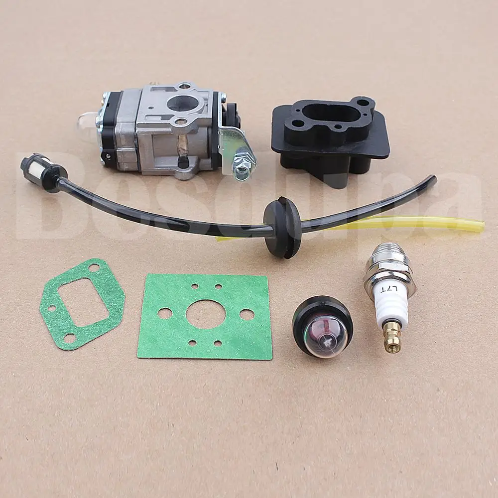 Carburetor Base Connector Intake Manifold Fuel Hose Fit For Gasoline Brush Cutter 43cc 52cc 40-5 BC430 CG430