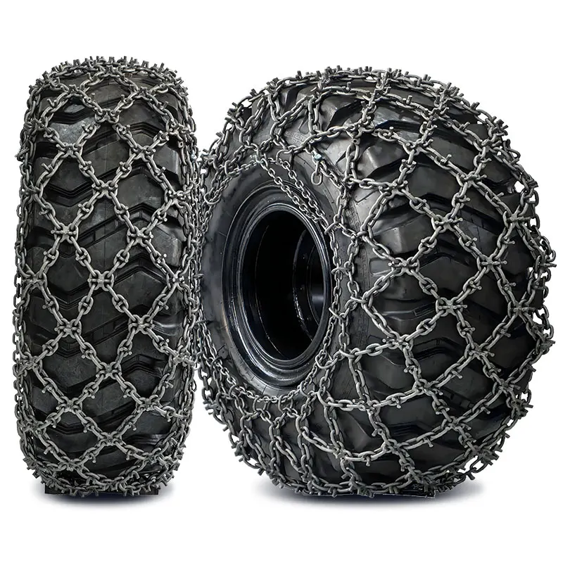 New Heavy Duty Forest Tire Chain U-stud Alloy Steel Heat Treated High Quality 235-255mm Width 40km/h Speed for Logging Equipment