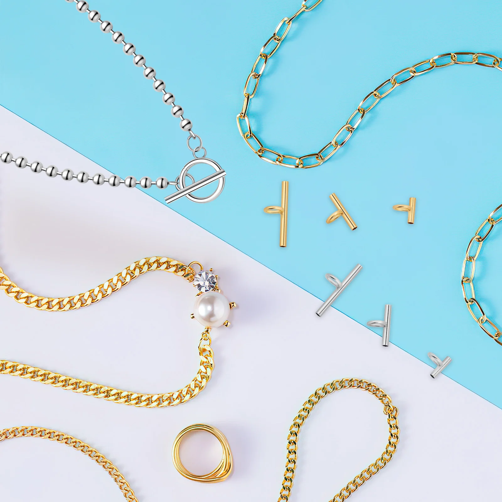 

12Pcs Copper Brooch Metal Converters Universal Mini Pin Pendant Adapter Brooch to Necklace Jewelry Converter Mini Pin Converters