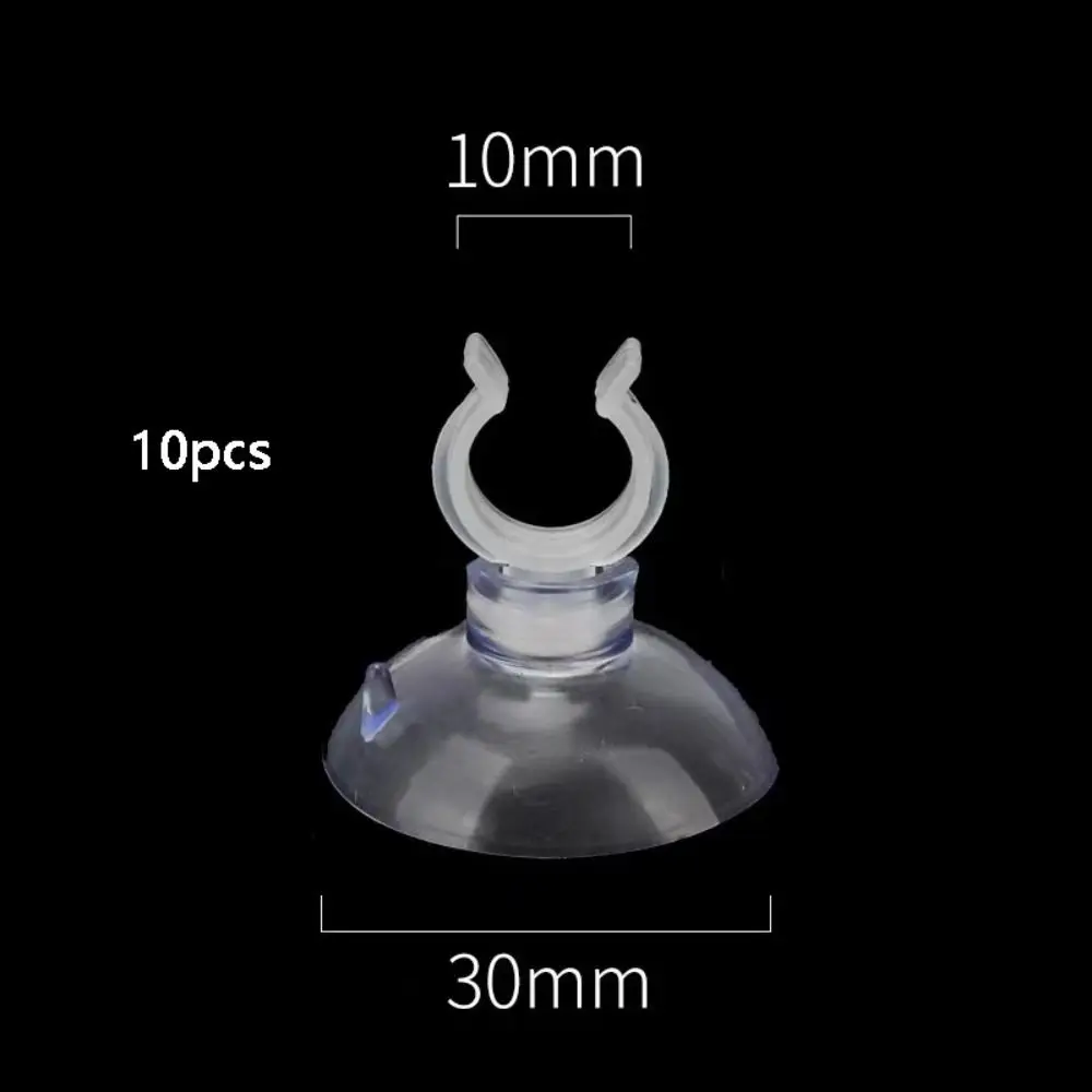 

10pcs PVC Aquarium Sucker with Hook Multi-specification Fish Tank Suction Cup Clear Strong Adsorption Air Hose Clamp Oxygen Pump