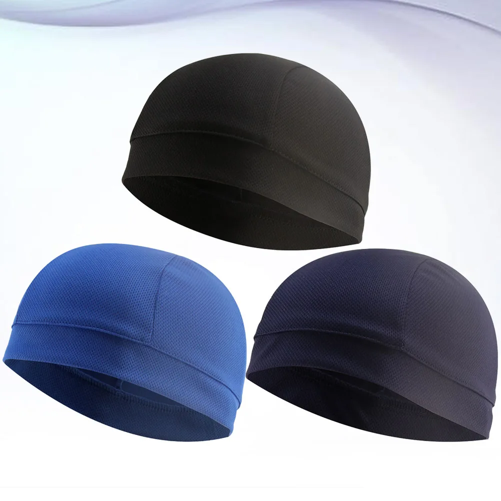 

3 Pcs Hat Sweat Liners Hard Cycling Ultraviolet Light Skull Cap Sweatband Hardhat