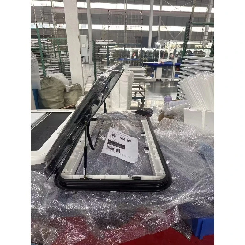 Sound Insulation -Block Camping RV Roof Hatch Aluminum Alloy Frame for Self-Built Camper Van