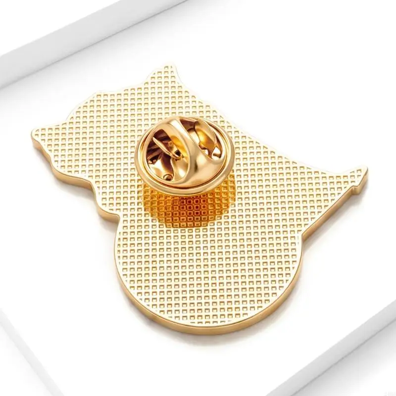 Flag Brooch with Round Center Detail and Pin-Back Closure for Party 24BB
