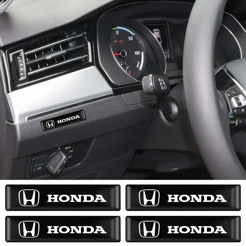 

10Pcs Car Styling 3D Epoxy Vinyl Stickers Decals For Honda Civic Fit Jazz Accord CRV HRV City Odyssey Passport Pilot Accessories