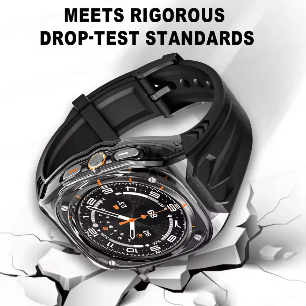 

PC Case+TPU soft silicone Band for Samsung Galaxy Watch Ultra 47mm Comfortable Breatahble Strap Suitable for Galaxy Watch Ultra