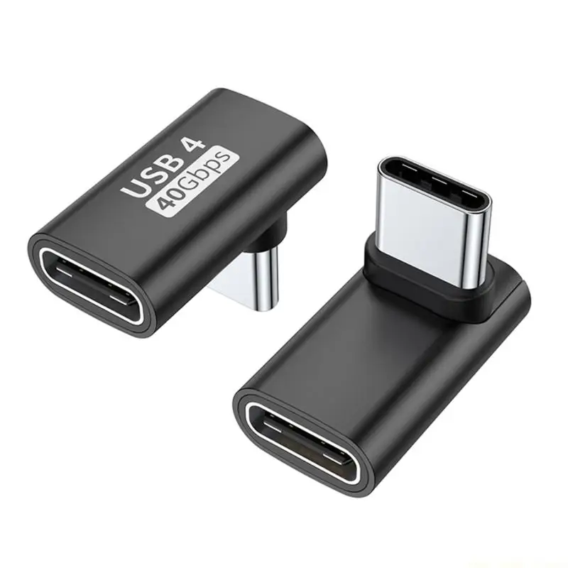 F62C 90 Degree Type C Female to USB C Male Converter Charging Adapter for Laptop