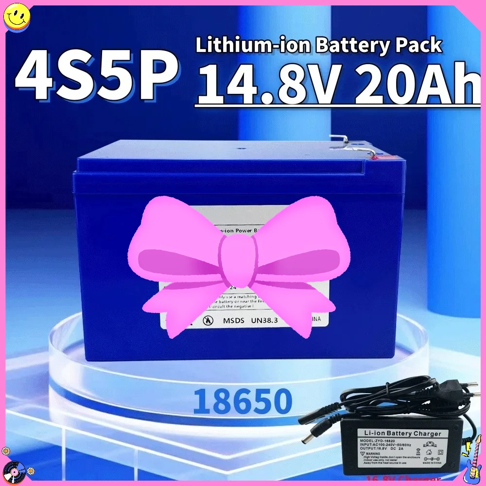 

18650 Lithium-ion 4S5P 14.8V 20Ah Battery Pack built-in BMS Suitable for 16.8V Equipment, High-power Inverter, Tourist Car Solar