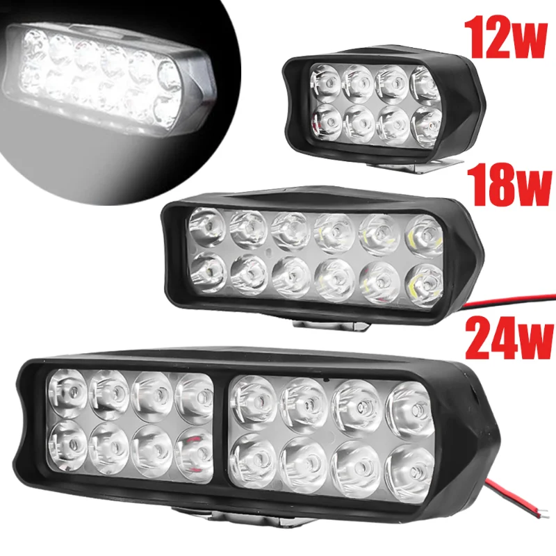 Luz de trabajo Universal para coche, foco LED de alto brillo para vehículos todoterreno, faro de motocicleta, luz antiniebla impermeable de 12V,