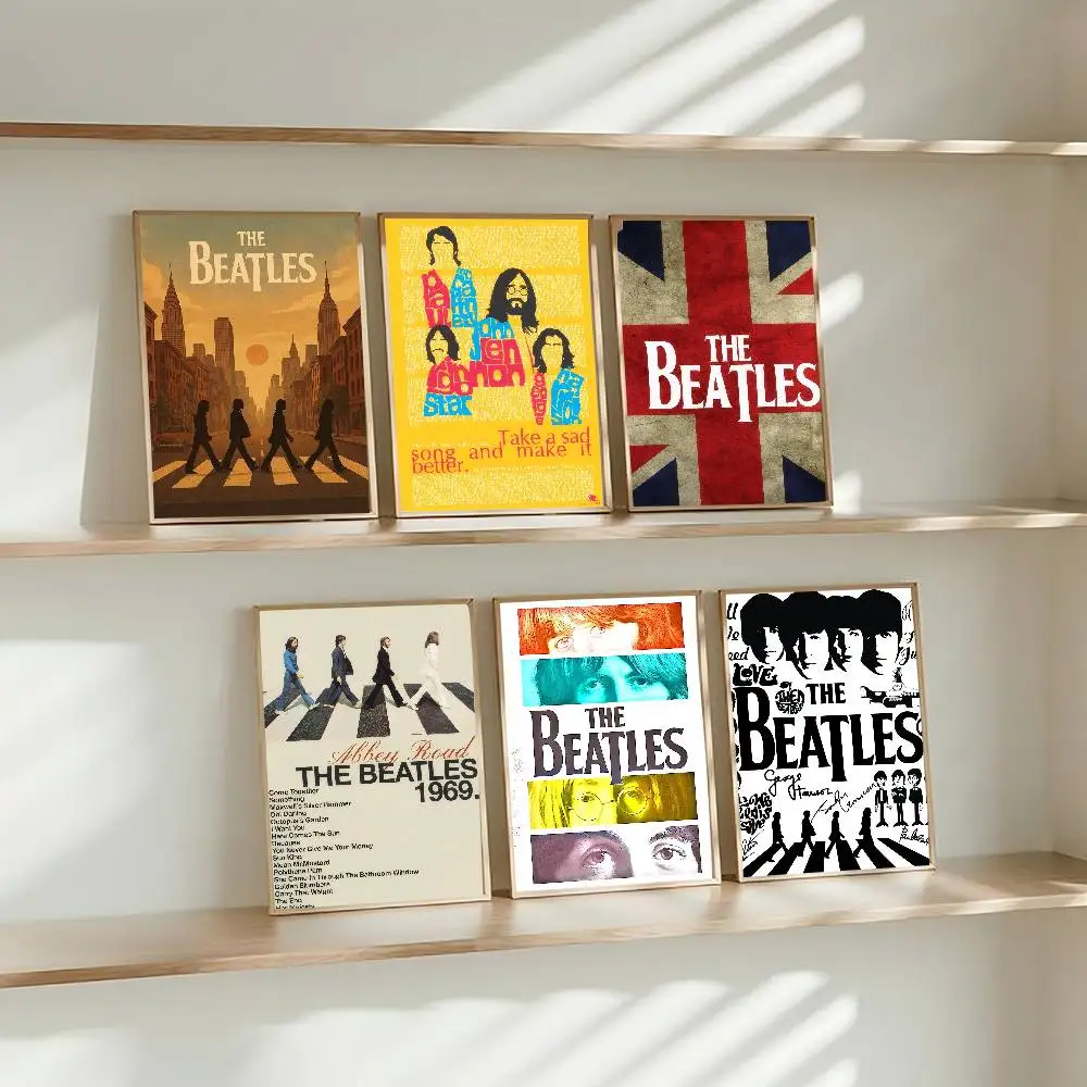 Band Singer The B-Beatles   DIY Sticky Poster Fancy Wall Sticker for Living Room Bar Decoration Wall Decor