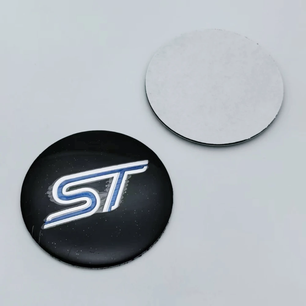 4pcs ST ST-Line Emblem Logo 56mm 60mm  Badge Replace Car Stickers Rim Hub Dust Cover Wheel Hub Cover Car Wheel Hub Center Cap