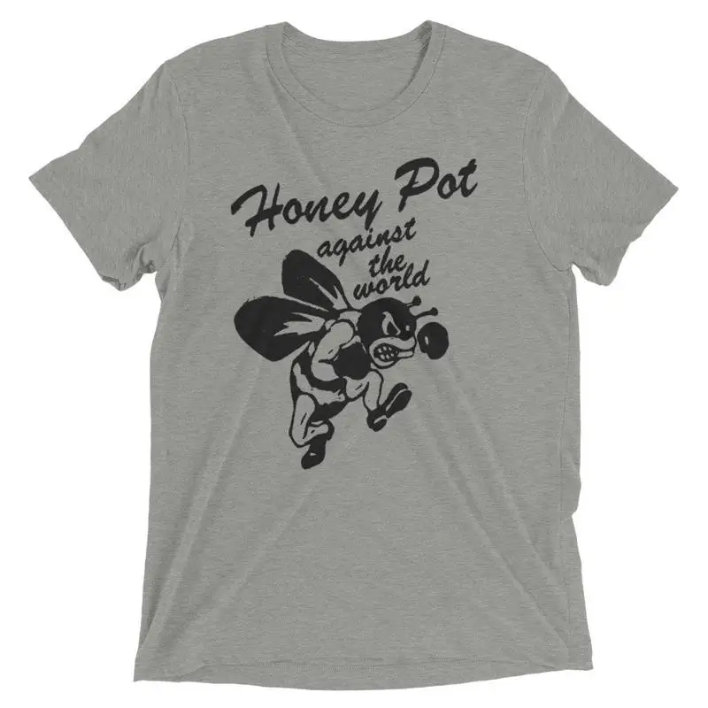 Honey Pot Against the World Bee Boxing Triblend Short sleeve t shirt Multiple colors available