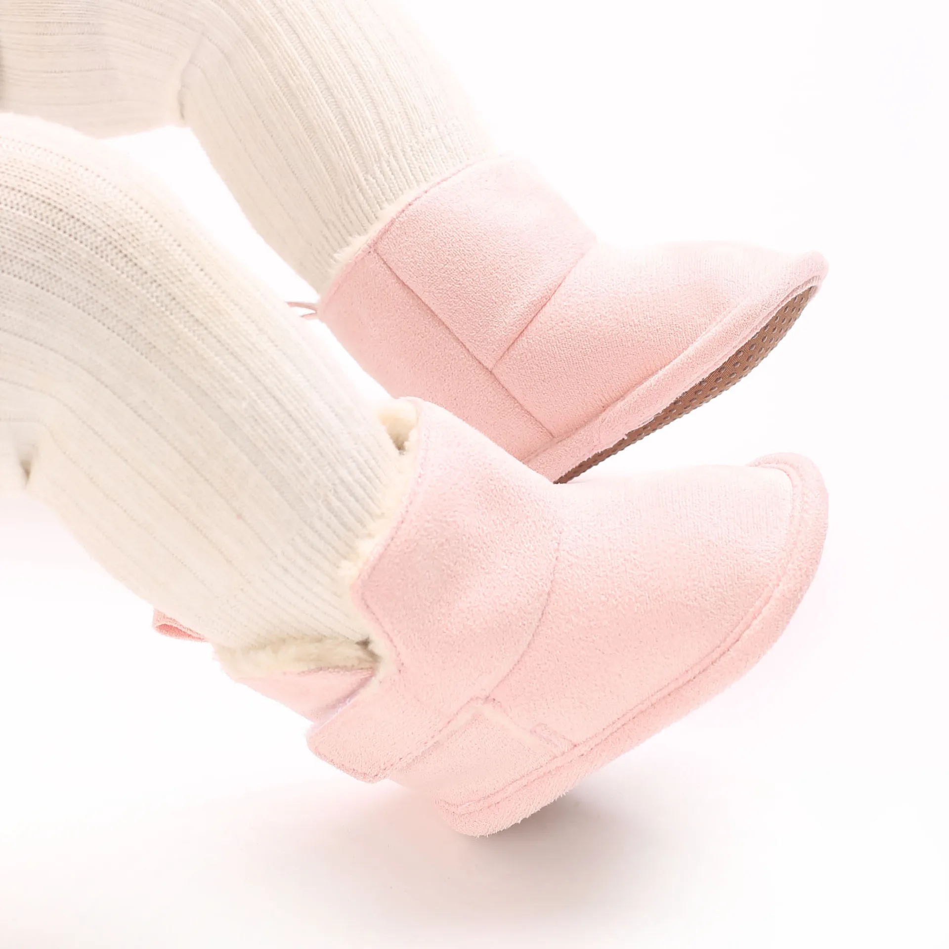 أحذية قطنية جديدة مدمجة من الفرو الناعم للأطفال في فصل الشتاء أحذية قطنية دافئة وباردة للأطفال الرضع أحذية مشي للأطفال #3