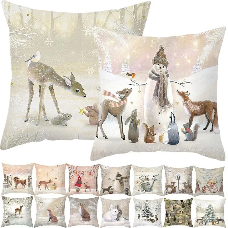 Moose Pillow Cover Pillow Covers Decorative Sofa Cushion Pillowcase 45*45 CM House Decoration Living Room Decoration