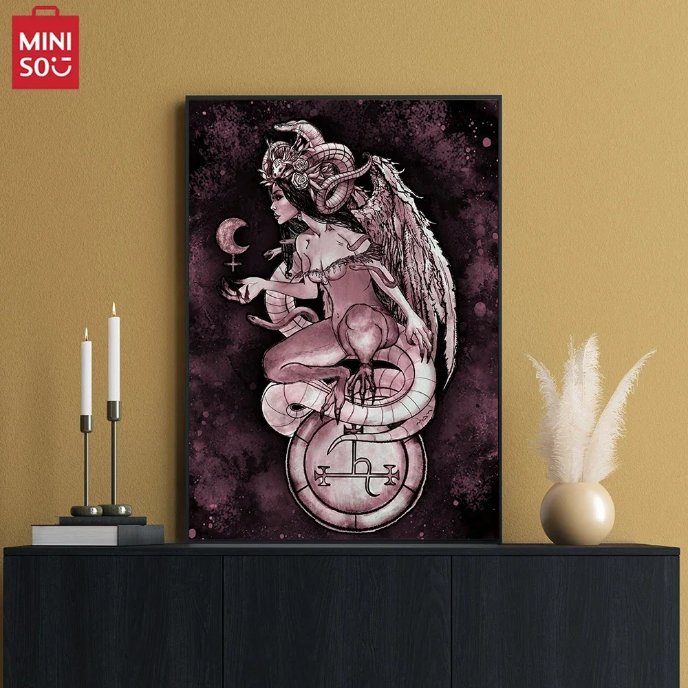 

MINISO Lilith оккультный плакат «Мать демонов» богини сад Eden принты темная богиня колдовство холст живопись Living Roo