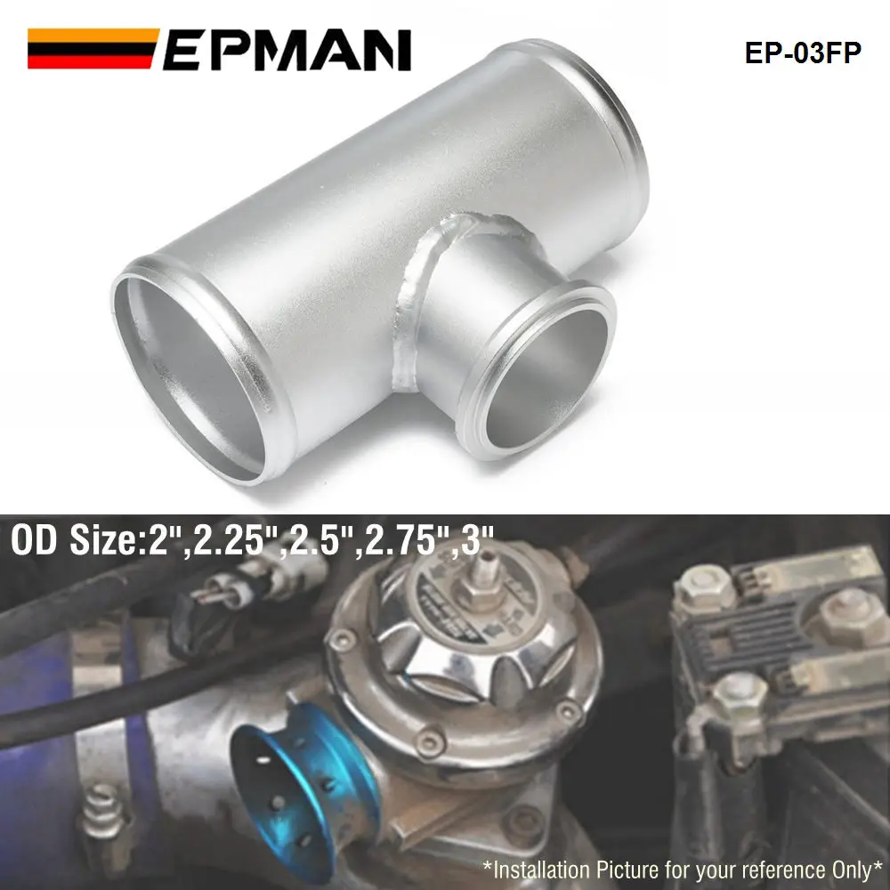 EPMAN Nowy zawór wydmuchowy Bov o wysokim przepływie 50 mm 2", 2,25", 2,5", 2,75", 3" kołnierz adaptera T-PIPE EP-03FP