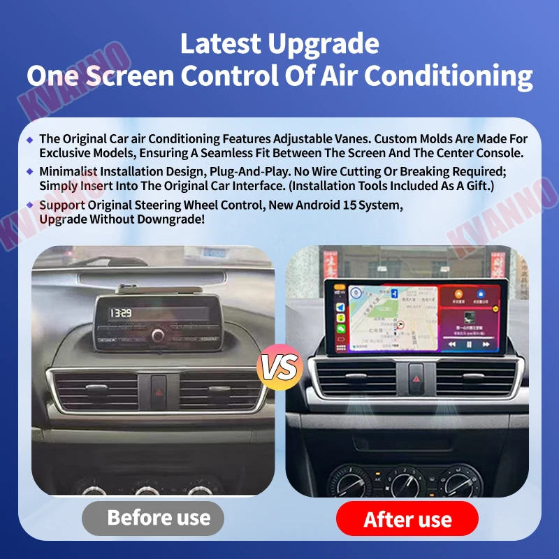10.25-inch Android15 2DIN Car Stereo Radio For Mazda 3 Axela 2016-2021 Central Multimedia Smart Car Systems GPS Navigation BT 4G