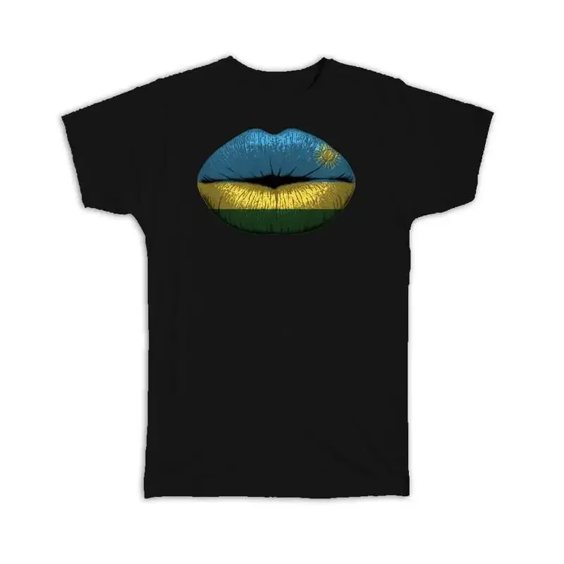 

Lips Rwandan Flag Rwanda Expat Country For Her Women Sexy T shirt
