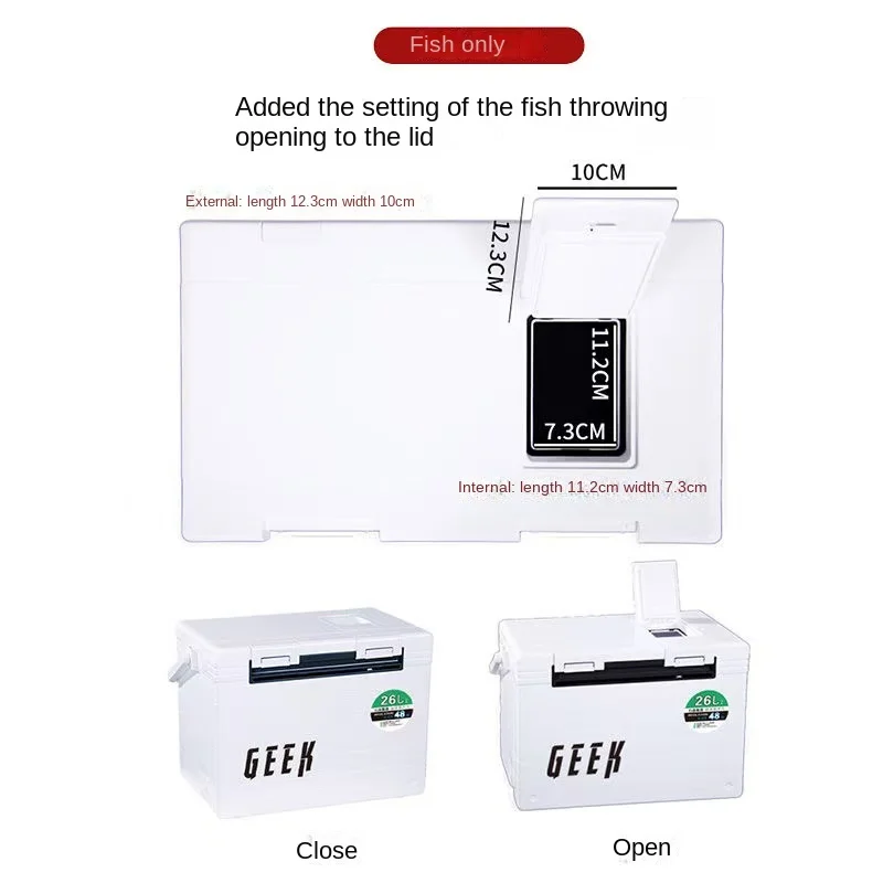 26L  Fishing Cooler Box Tackle Box Outdoor Tank Case Gear Tools Fish Storage Sea Fishing With Portable Air Holes
