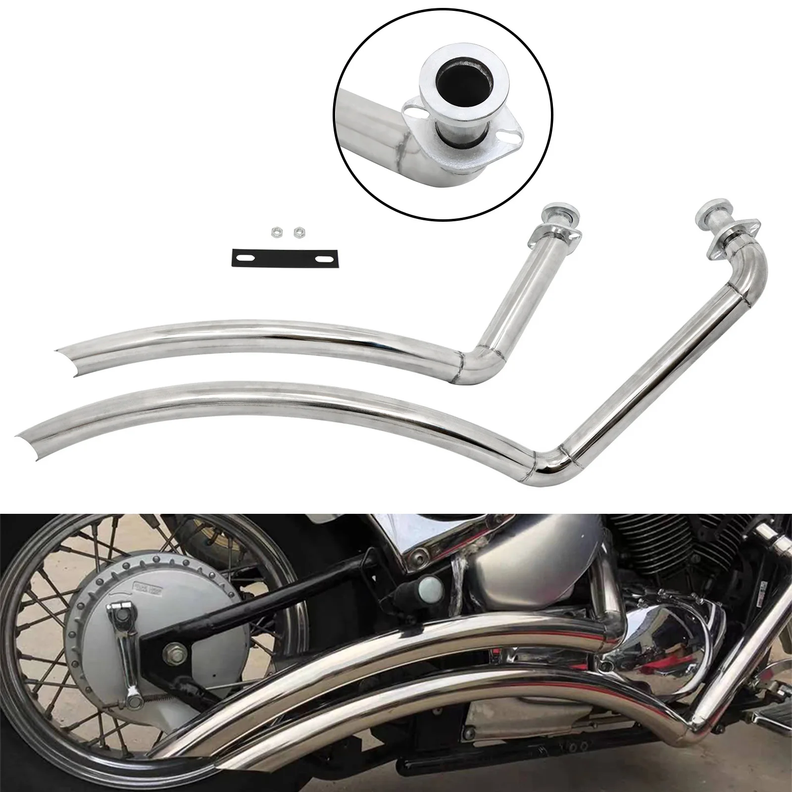 For Suzuki Boulevard C50 C50T C50C M50 VL800 Volusia 800 Motorcycle Exhaust Pipe Muffler Full Exhaust System Drag Pipes Silencer