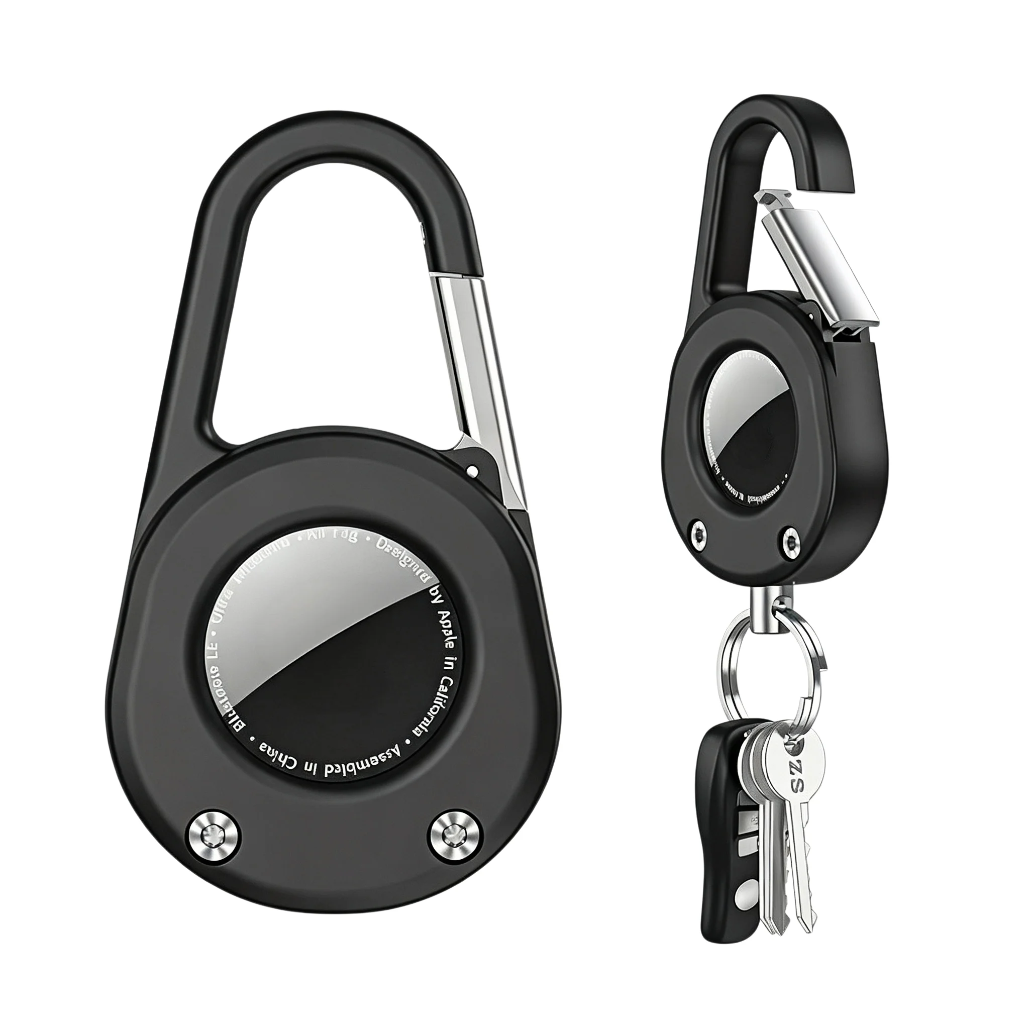 GITFOS for AirTag (1st & 2nd Gen) Keychain with Carabiner,Thick Hard PC Air Tag Holder,IPX8 Waterproof,Secure Lock