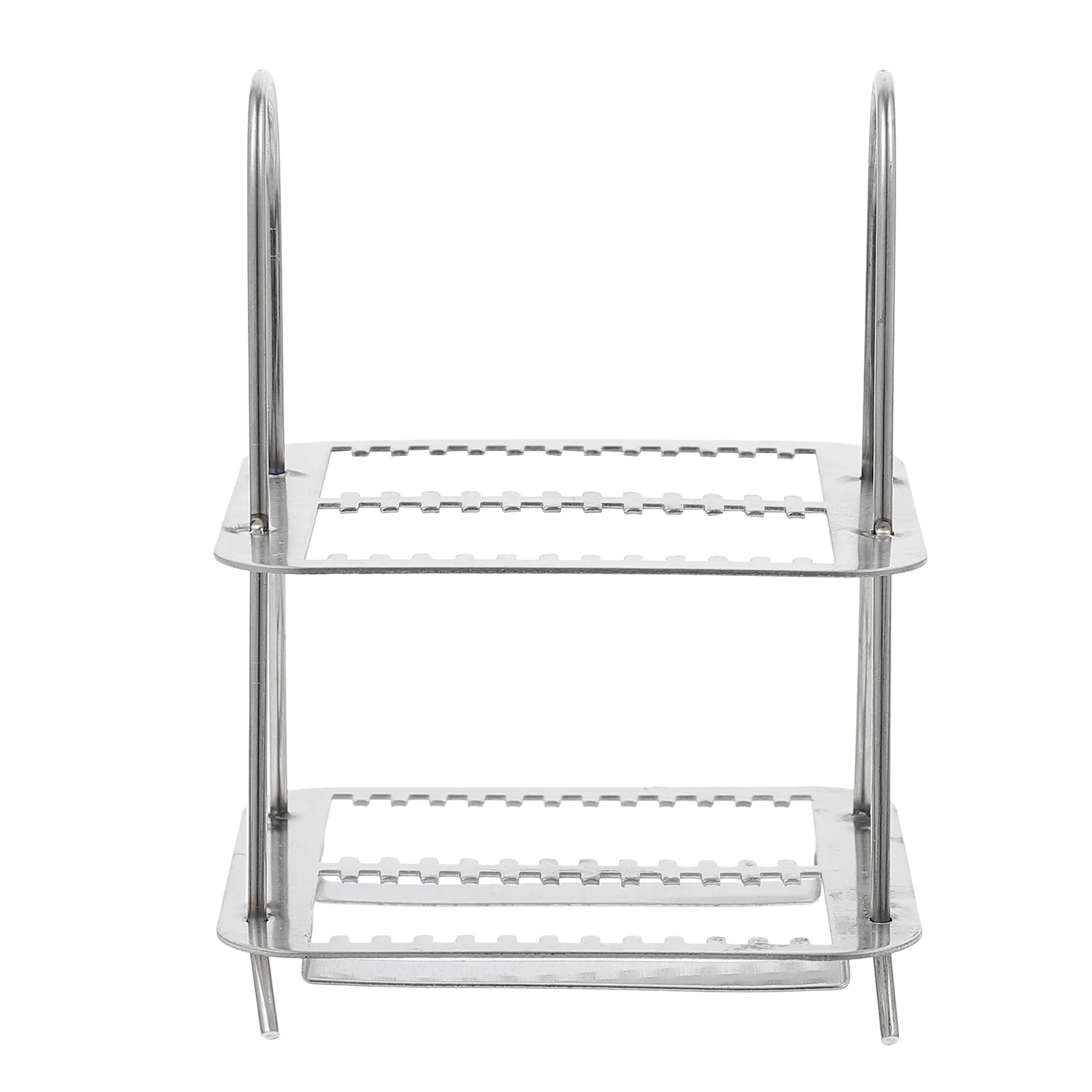 Dyeing Rack Stainless Steel Glass Slides Microscope 26 Positions Staining Bracket Specimen Holder