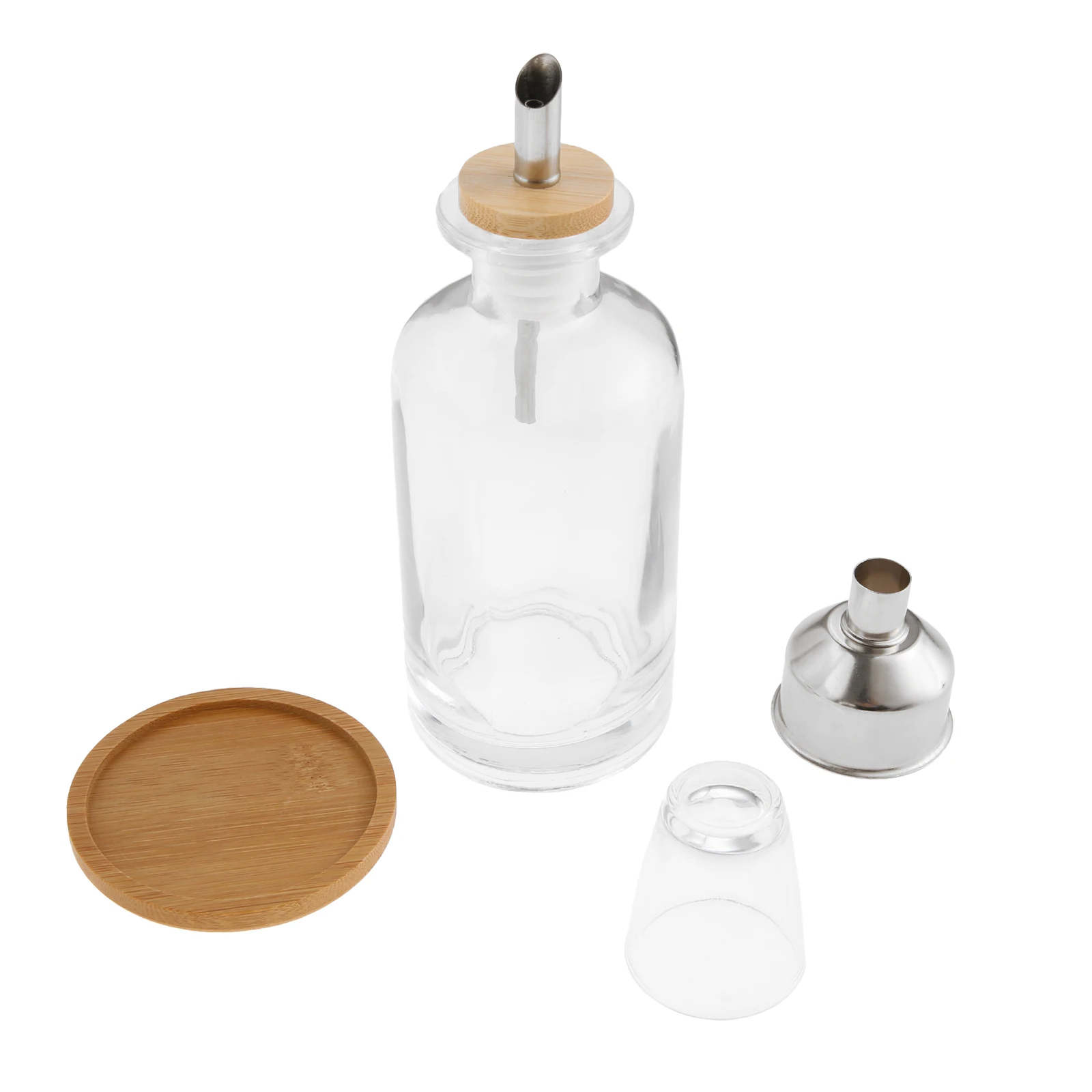 1 Set Glass Mouthwash Dispenser 11.8oz Mouthwash Containers Compact Mouthwash Travel Bottle with Anti-slip Strip Label Sticker